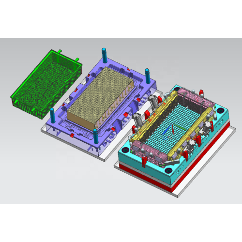 Molde de caja de plástico resistente para furit